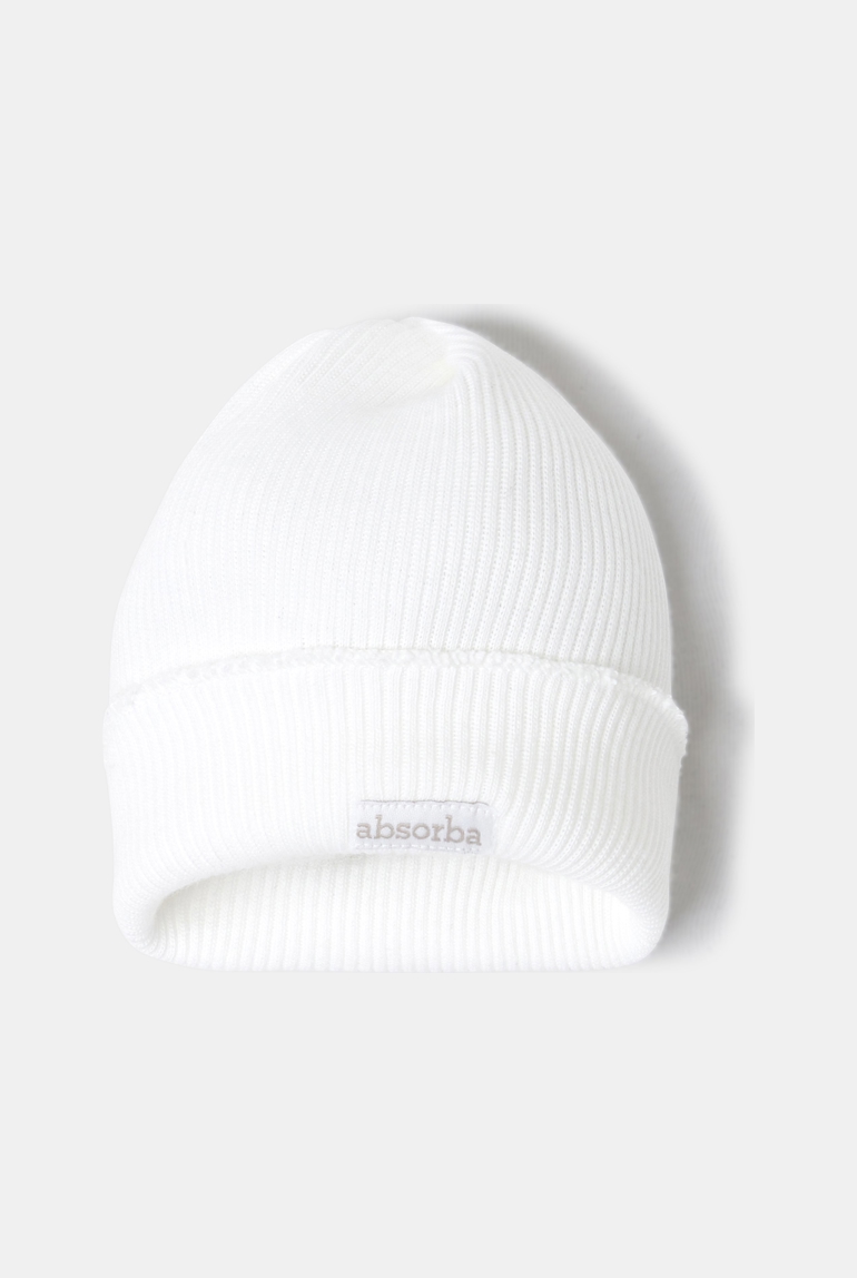 Bonnet en tricot tubulaire blanc naissance Absorba 1