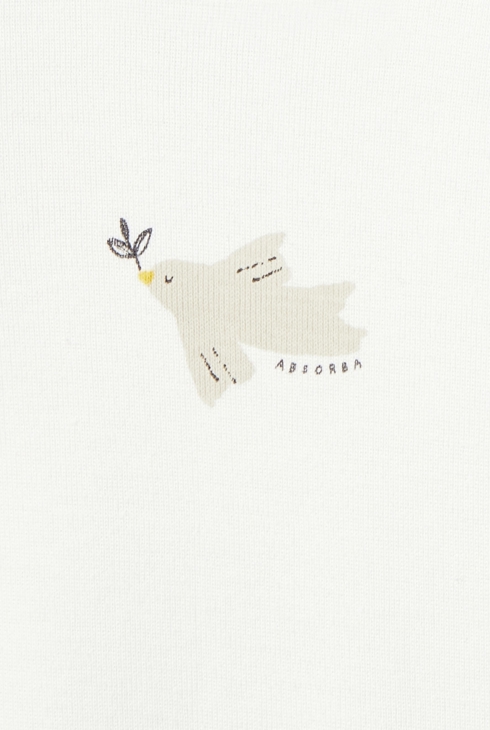 T-shirt manches longues motif blanc naissance Absorba 2