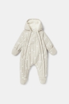 Combinaison-pilote matelassée et doublée beige naissance Absorba 1