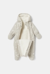 Combinaison-pilote matelassée et doublée beige naissance Absorba 2