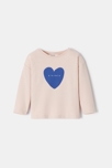 T-shirt en jersey épais et motif grand cœur rose bébé fille Absorba