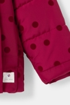 Doudoune à capuche imprimé pois rouge bébé fille Absorba 3