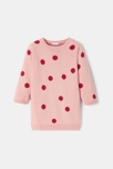 Robe-pull à pois en tricot rose bébé fille Absorba