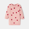 Robe-pull à pois en tricot rose bébé fille Absorba