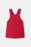 Robe unie en molleton à effet piqué rouge bébé fille Absorba 1