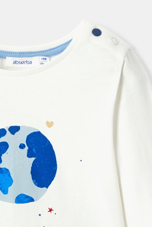 T-shirt à motif planète bleue bébé garçon Absorba 2