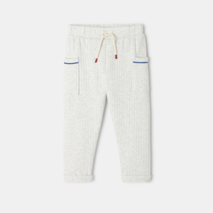 Pantalon de jogging en molleton côtelé blanc bébé garçon Absorba 1