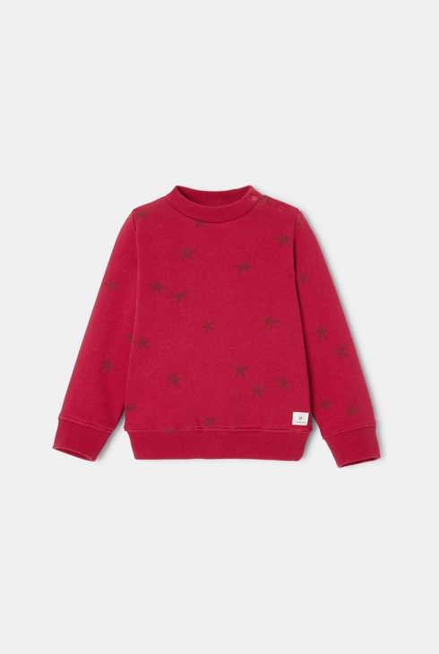 Sweat-shirt étoilé en molleton rouge bébé garçon Absorba