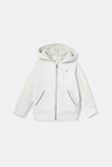 Sweat-shirt zippé à capuche blanc bébé garçon