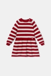 Robe-pull en tricot côtelé rouge bébé fille Absorba