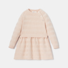 Robe-pull en tricot côtelé rose bébé fille Absorba