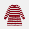 Robe-pull en tricot côtelé rouge bébé fille Absorba