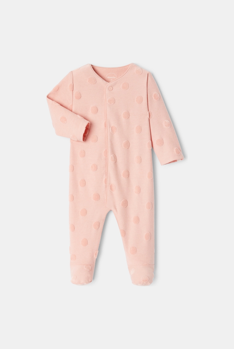 Dors-bien en velours dévoré rose naissance Absorba 1