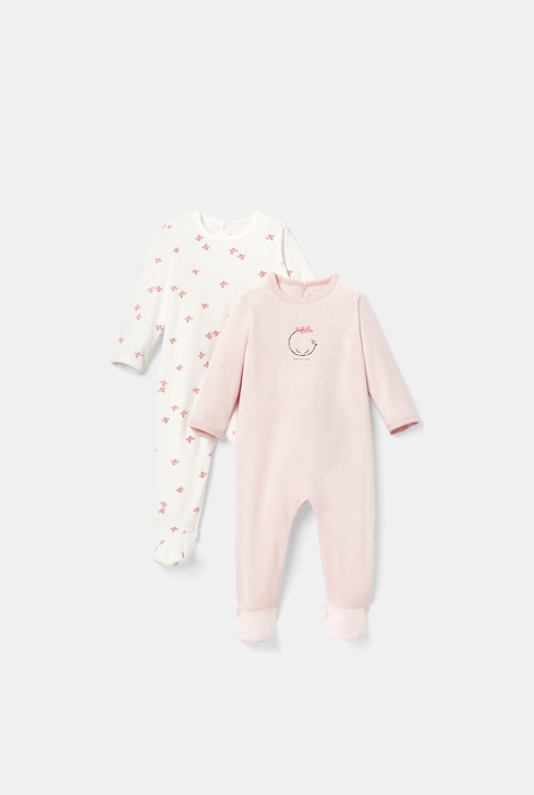 Dors-bien en velours (lot de 2) rose mixte Absorba