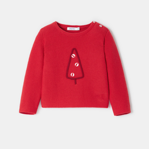 Pull de Noël en tricot rouge bébé garçon Absorba 1