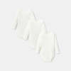 Bodies unis en jersey doux (lot de 3) blanc mixte Absorba