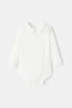 Body à col polo en interlock blanc mixte Absorba