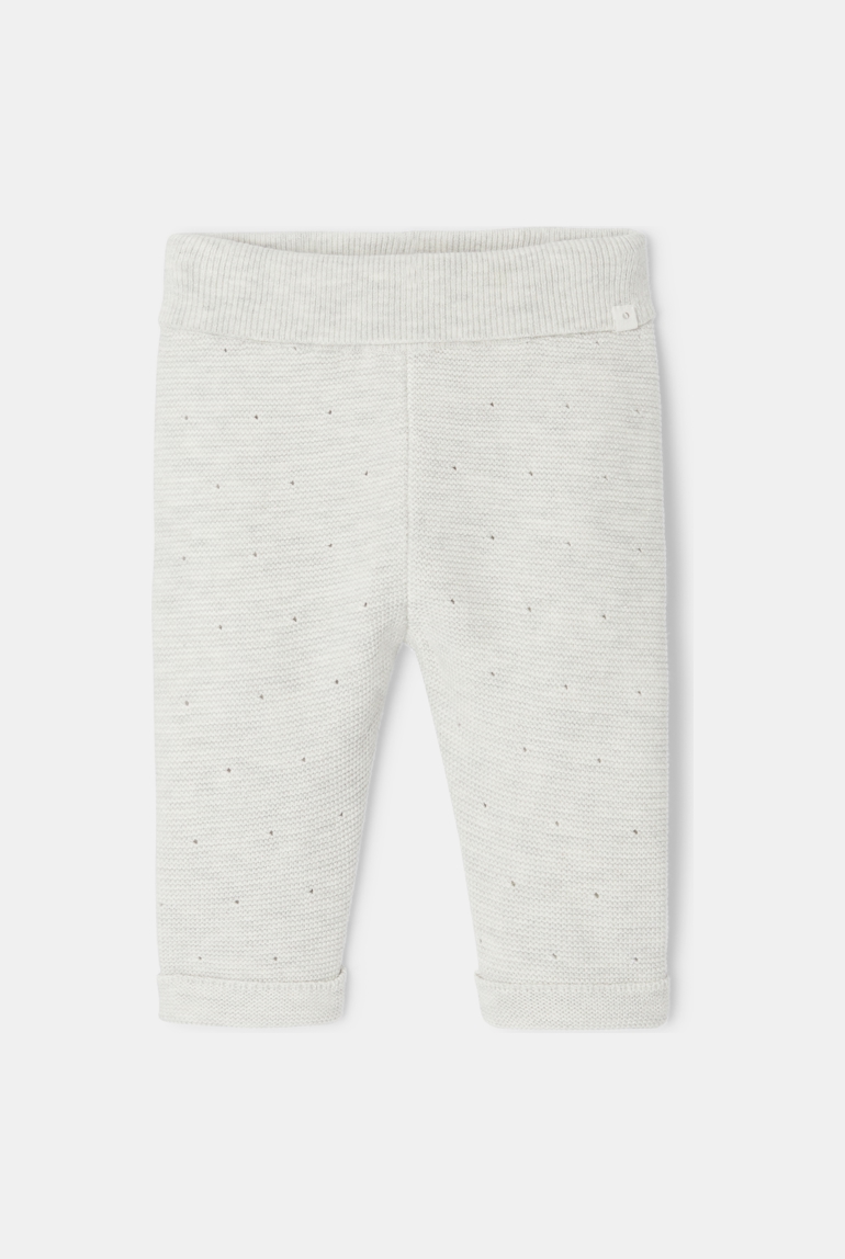 Pantalon en tricot point mousse blanc naissance Absorba 1