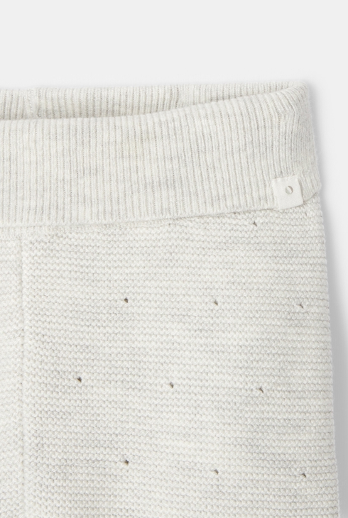 Pantalon en tricot point mousse blanc naissance Absorba 2