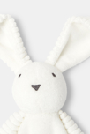 Doudou lapin en coton bi-matière blanc naissance Absorba 2