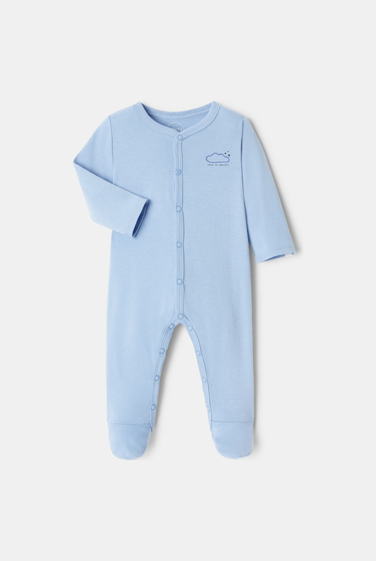 Pijama de algodón bío azul recién nacido Absorba 1