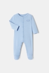 Dors-bien en coton bio bleu naissance Absorba