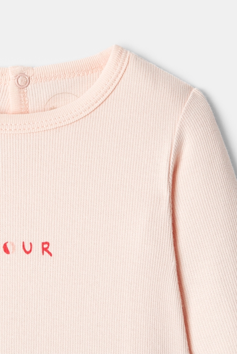 Dors-bien à manches longues en coton rose mixte Absorba 2