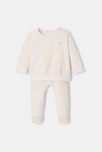 Pyjama en velours ottoman rose mixte Absorba
