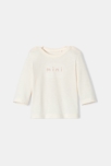 T-shirt à manches longues rayé en coton bio rose naissance Absorba