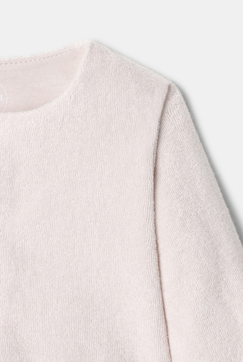 Gilet boutons à pression en coton rose naissance Absorba 2