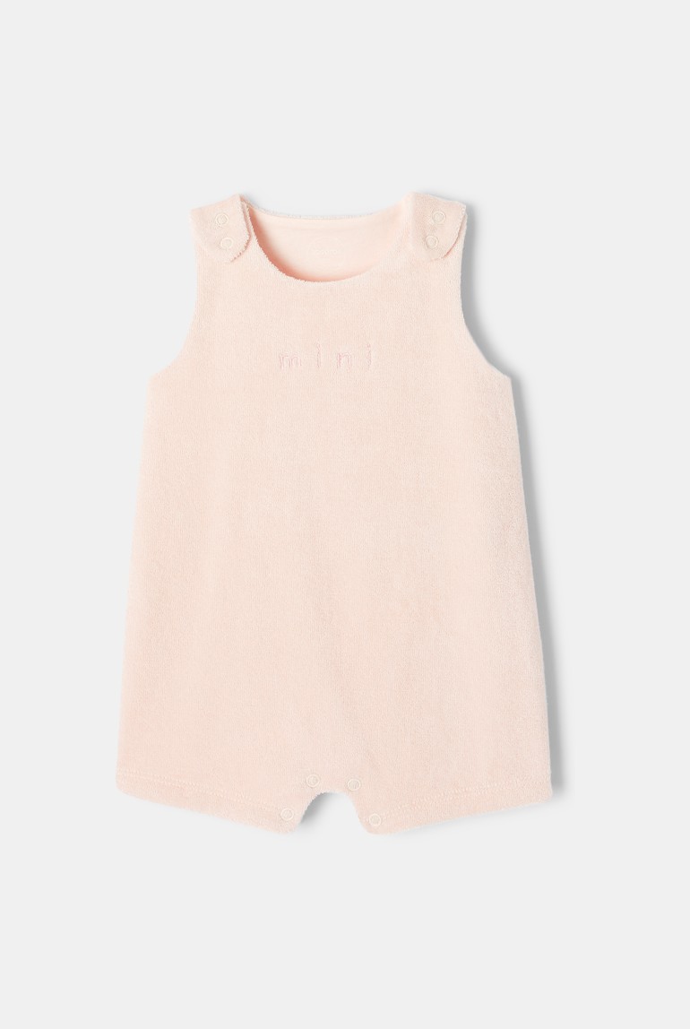 Mono de algodón de rizo rosa Absorba para recién nacido 1