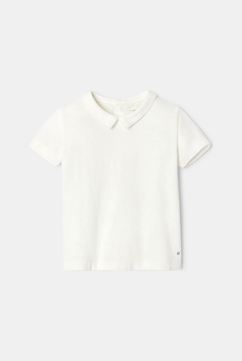 Ensemble de cérémonie en coton bio blanc naissance Absorba 2