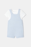 Ensemble bébé en jersey et molleton de coton bio bleu Absorba