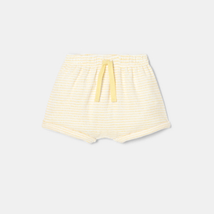 Short en coton éponge bio jaune naissance Absorba 1