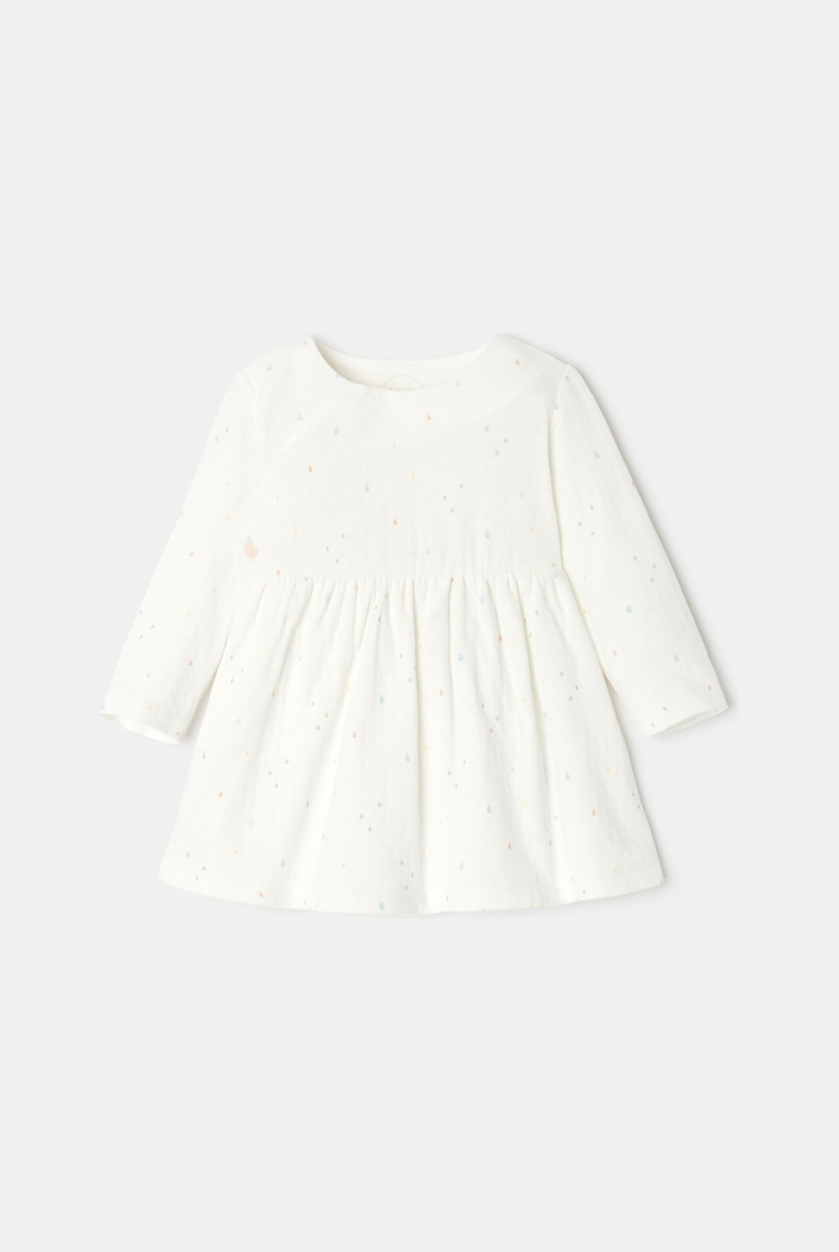 Robe à manches longues en coton bio naissance Absorba 1