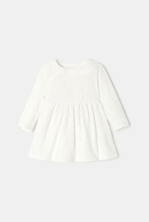 Robe à manches longues en coton bio naissance Absorba 1