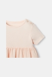 Robe à manches courtes et bloomer en coton bio rose naissance Absorba 2