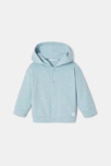 Veste à capuche en coton turquoise mixte Absorba