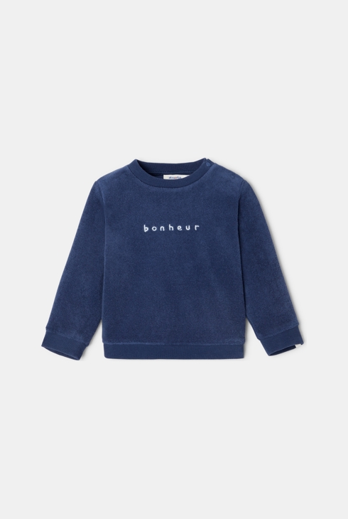 Sweat en coton bleu mixte Absorba 1
