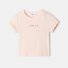 T-shirt manches courtes en coton bio rose mixte Absorba