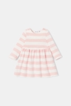 Robe à manches longues en coton bio rose bébé fille Absorba
