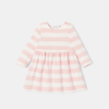 Robe à manches longues en coton bio rose bébé fille Absorba