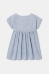 Robe sans manches en coton bio bleue bébé fille Absorba 2
