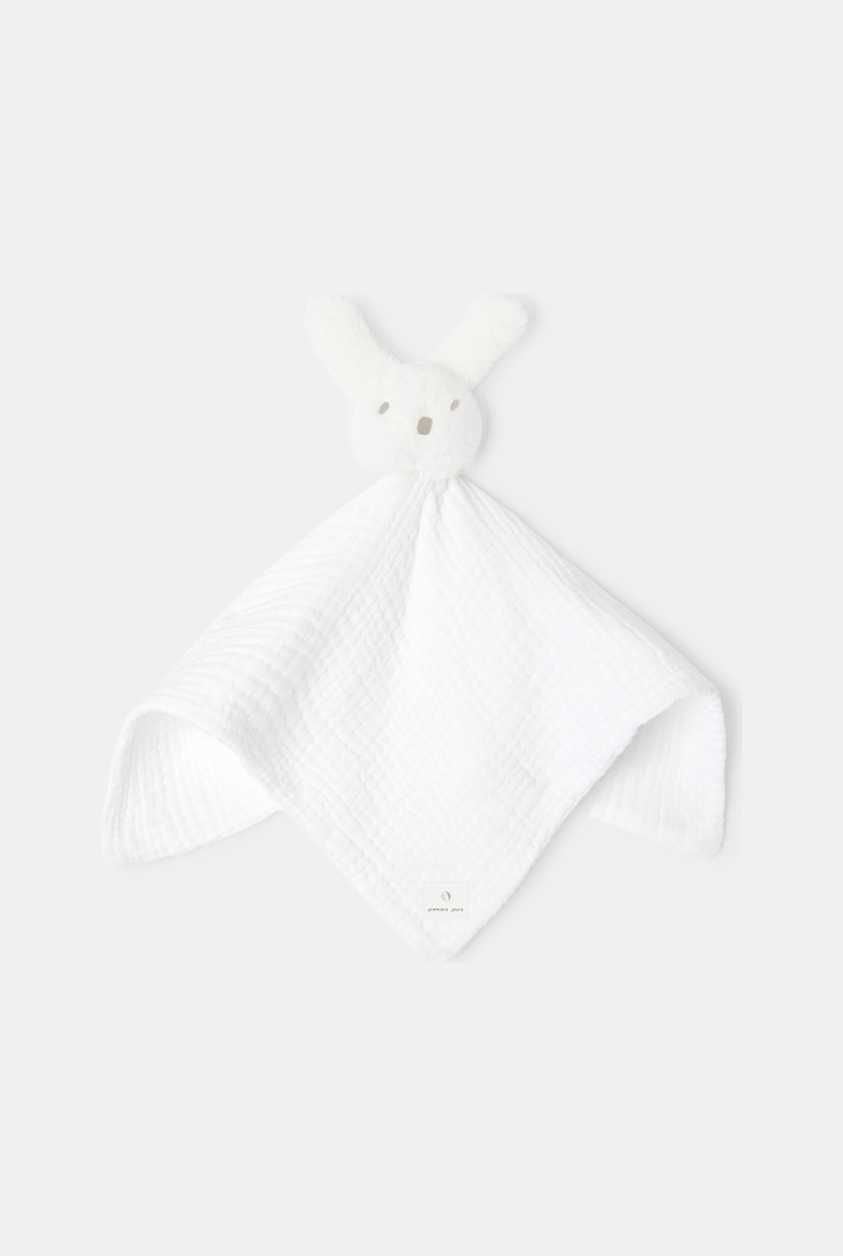 Doudou-lange lapin blanc naissance Absorba 1