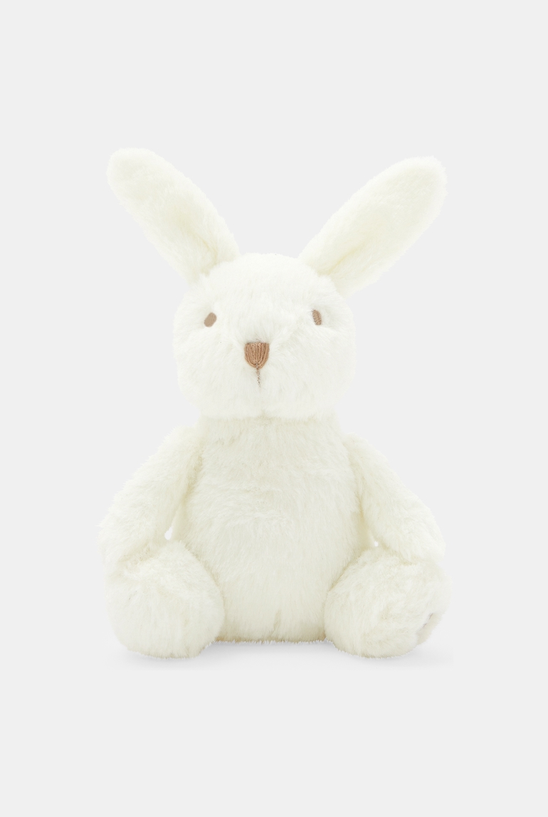 Petit doudou lapin en peluche blanc naissance Absorba 1