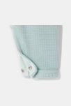 Peto de nido de abeja de algodón con camiseta integrada turquesa recién nacido Absorba 4