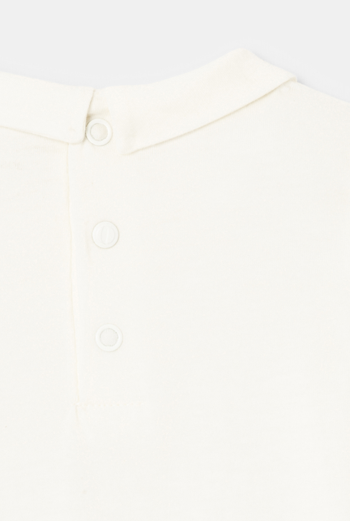 T-shirt en jersey col polo blanc naissance Absorba 2