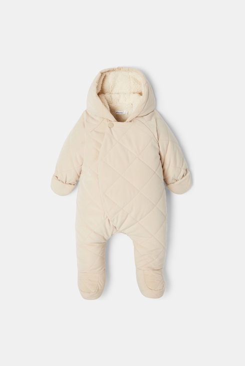 Combipilote matelassée doublée beige naissance Absorba 1