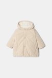 Manteau matelassé doublé à capuche beige mixte Absorba