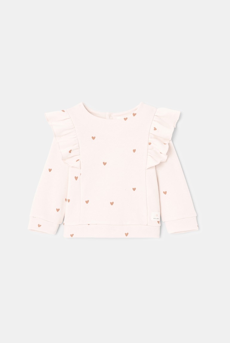 Sudadera de muletón con mangas con volantes rosa unisex Absorba 1